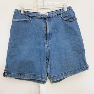 CHEROKEE Bermuda denim jean shorts cotton with a touch of spandex zip 14